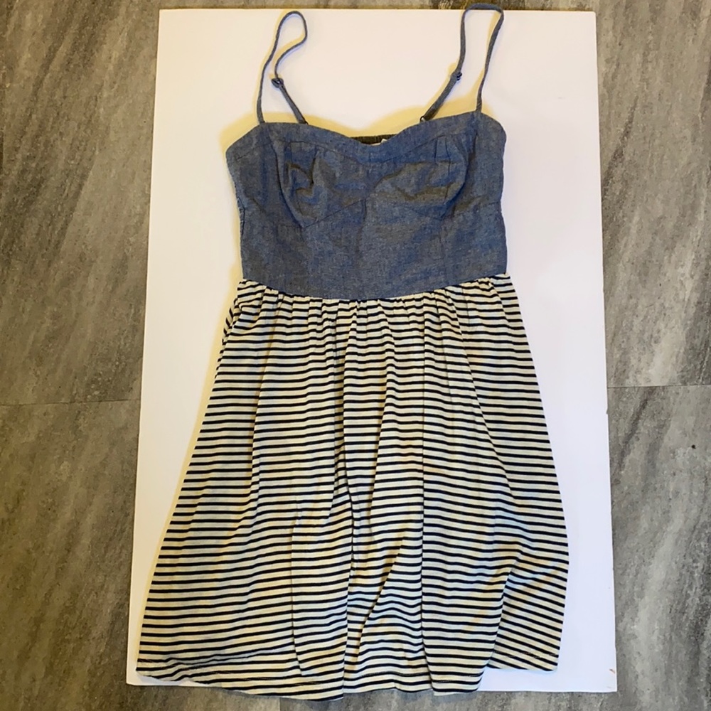 Blue with white stripes dress!